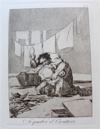 FRANCISCO JOSÉ DE GOYA Group of 6 etchings with aquatint from Los Caprichos.